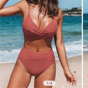 Cupshe Terracotta Bikini Set
